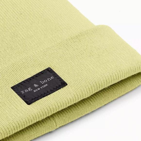 RAG & BONE 'Addison' Wool Beanie in Yellow - Picture 2 of 4